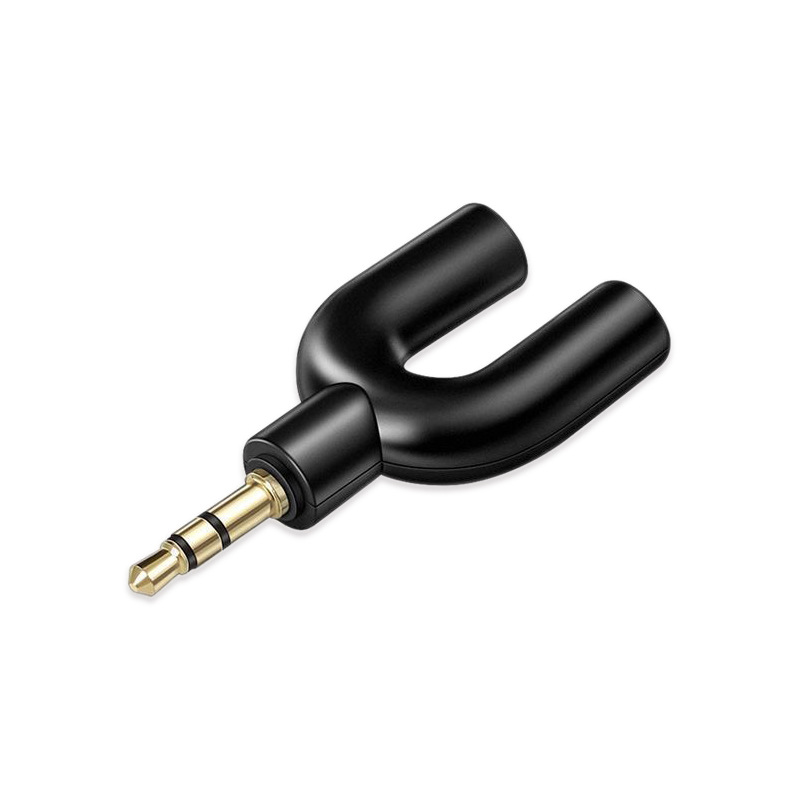 Headset splitter audio output line one-two computer conversion mobile phone 3.5mm couple plug-in sharing adapter