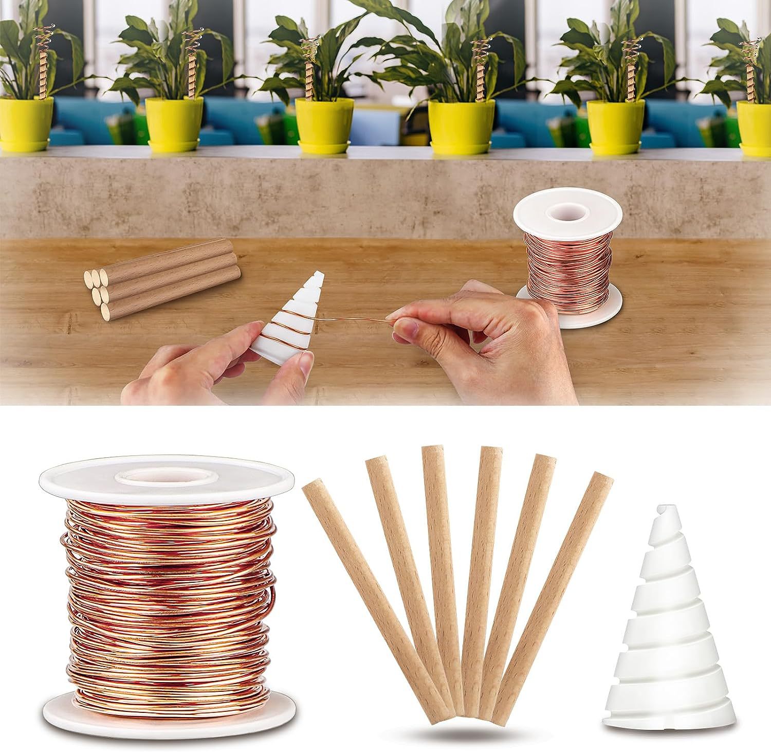 Cross-border new Gardening Copper Wire Antenna Jig Gardening Copper Wire winding coil fixture