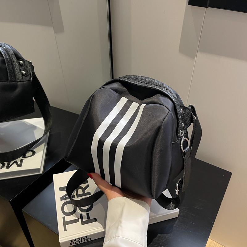 Summer striped nylon cloth turtle bag shell bag trendy crossbody bag casual large capacity casual trendy small bag