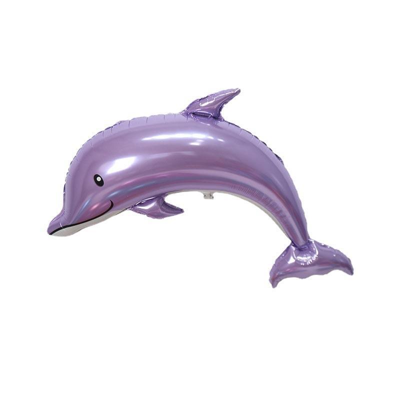 New large dolphin aluminum balloon wedding decoration birthday party layout cartoon floating helium balloon wholesale