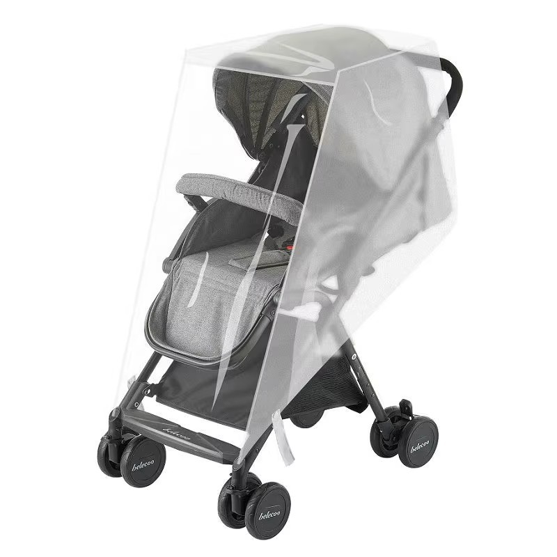 Dust-proof outdoor travel stroller rain cover stroller rain cover windshield baby rain cover protective cover non-disposable