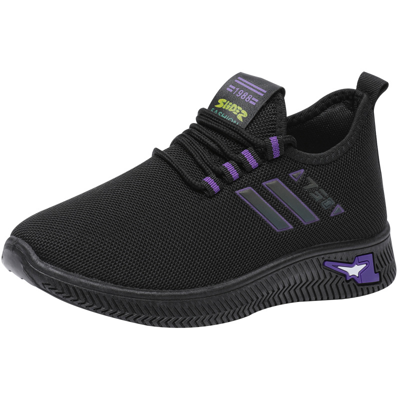 Small black shoes spring women 2025 new casual sneaker casual Joker breathable mother shoes women's shoes wholesale