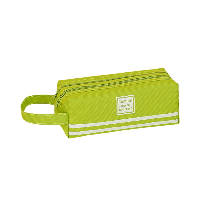Large capacity pencil case wholesale high value portable stationery bag custom printed logo simple pencil case for primary and secondary school students