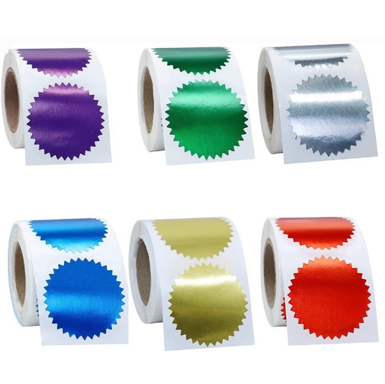 Foreign trade hot spot 50mm certificate convex concave seal blank Embossed Stickers Embossed Stickers
