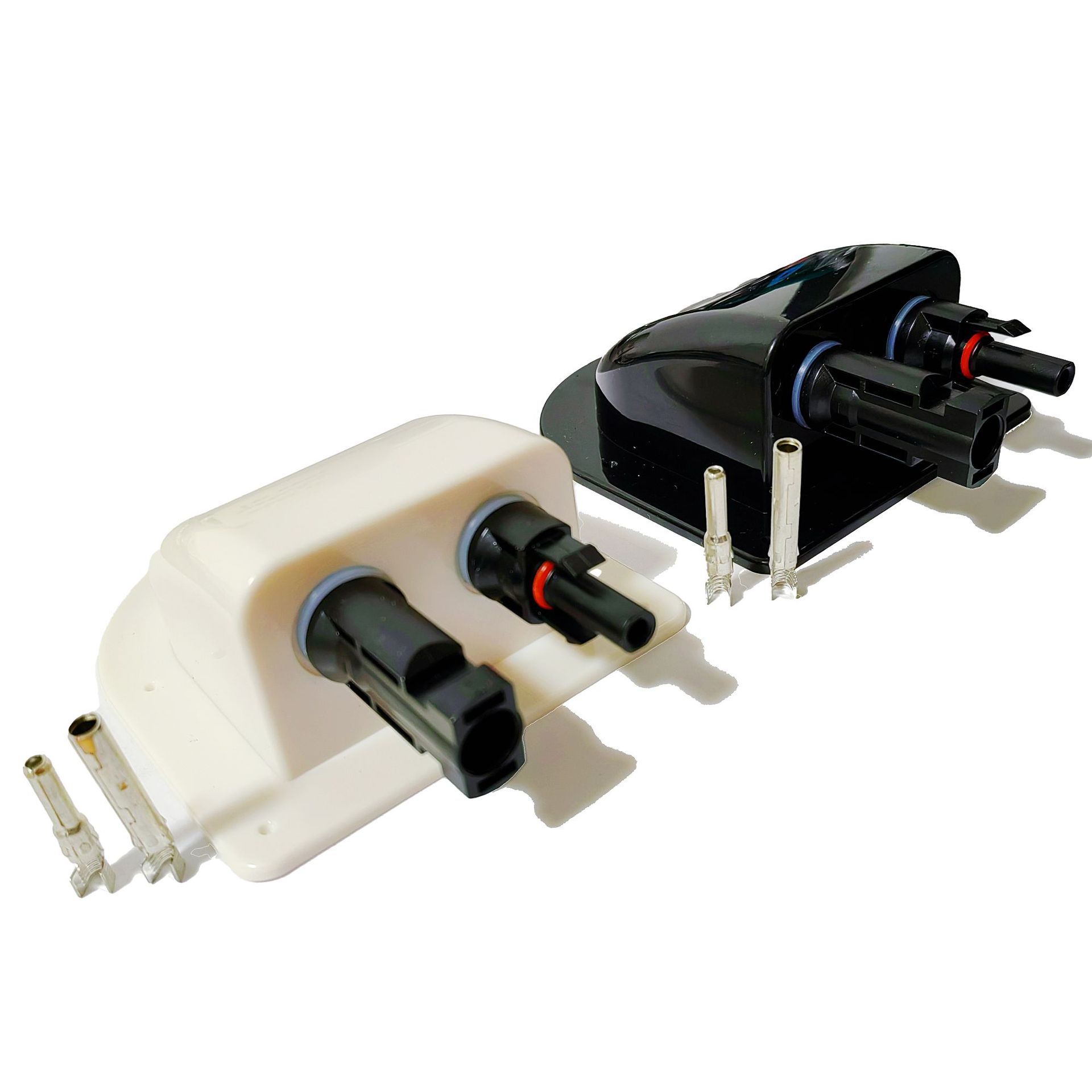 Photovoltaic connector waterproof box double hole ABS photovoltaic RV junction box RV roof waterproof junction box