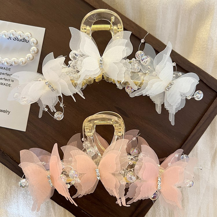 Butterfly Clip Women's Large 2024 New High-end Sweet Hairpin Back of Head Hair Clip Headwear Shark Clip