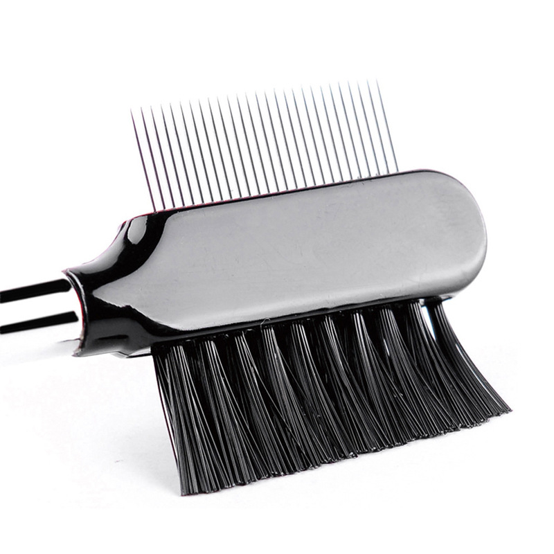 Steel needle eyebrow comb stainless steel eyebrow comb dual-purpose double-headed brush eyebrow brush eyebrow brush cross-border for Amazon