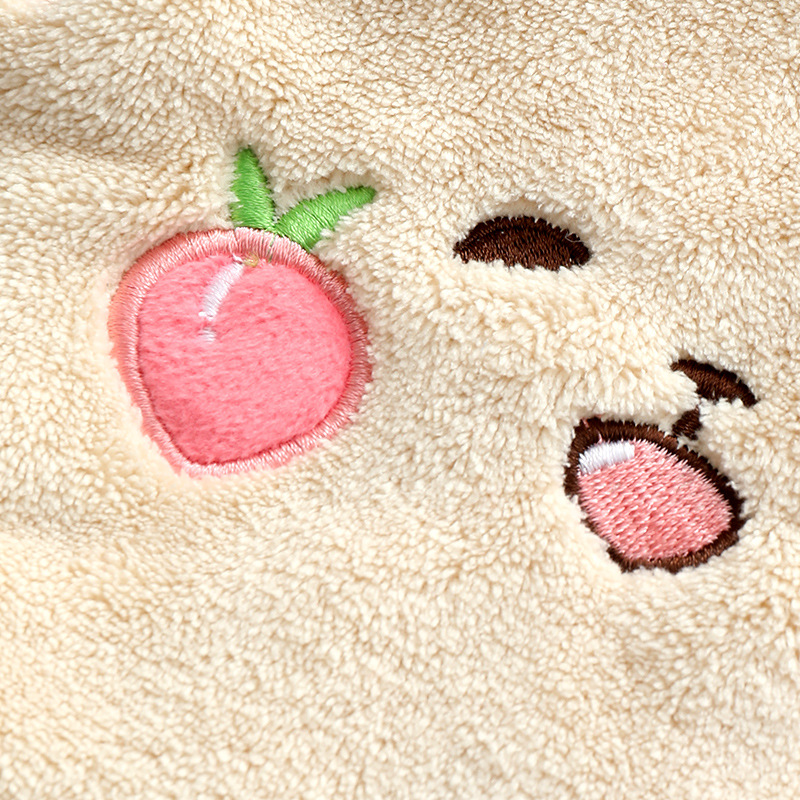 New hanging cute hand towel strong absorbent thick towel quick-drying children's cat double-layer towel wholesale