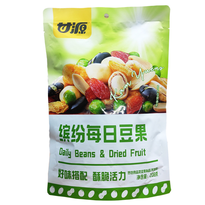 Ganyuan colorful comprehensive nuts 208g snacks original flavor wholesale food bags nuts daily bean fruit New Year Goods