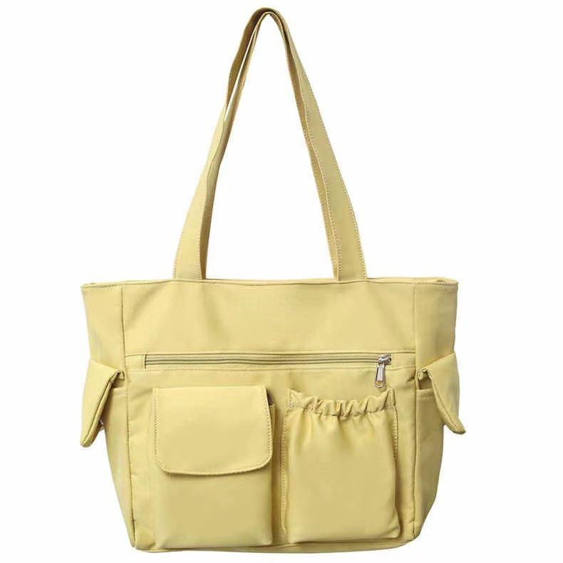 Student Tutorial Tasche Großhandel Canvas Tasche Damen Umhängetasche Japanische einfache große Kapazität Tragetasche Büchertasche Schultasche vielseitig_voghion.com