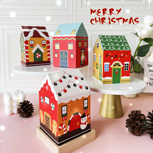 Cross-border New Christmas Small House Box Candy House West Point Biscuits Apple Box Small Gift Beauty Gift Packaging Box
