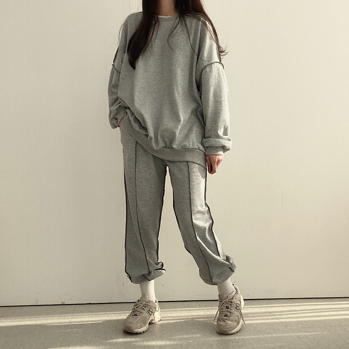 5 Color Cotton Suit Women's Long Sleeve Trousers Plus Size Two-Piece Korean Style Spring Autumn Winter Fashion Casual Sportswear