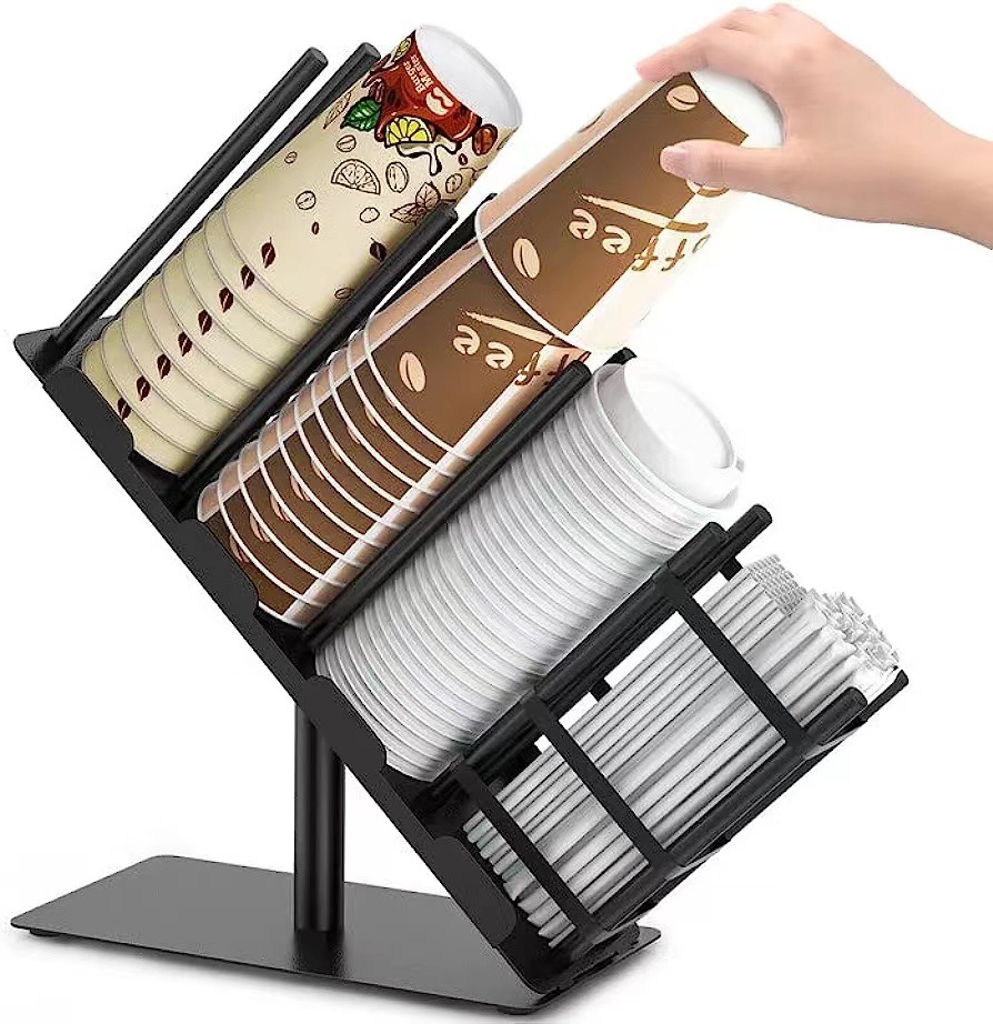 Milk Tea Coffee Shop Paper Cup Holder Bar Stopper Box Disposable Cup Holder Cup Splicer Commercial Household Storage Shelf