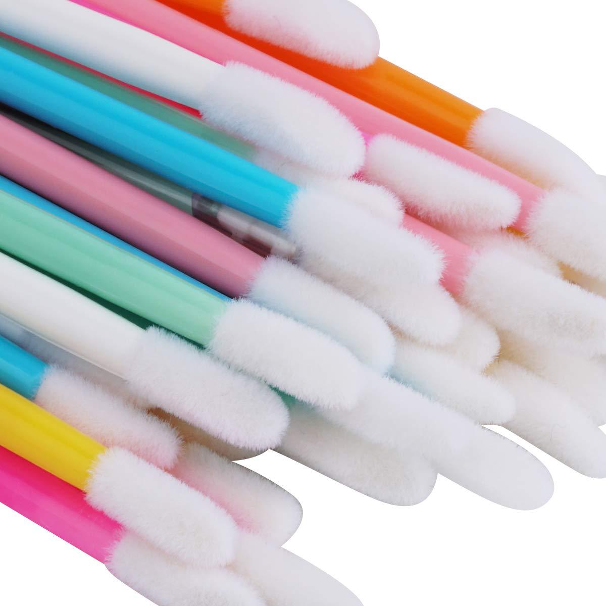 Disposable Hollow Lip Brush Portable Plastic Mini Hollow Rod Small Lip Brush Flocking Hollow Lip Brush Lip Glaze Brush