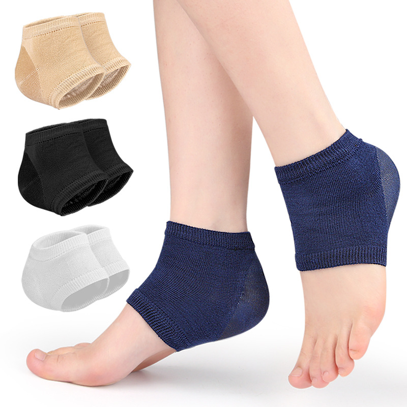 Anti-crack Heel Protective Cover Half-size Socks Anti-crack Socks for Men and Women Soft Rubber Protection on Heel