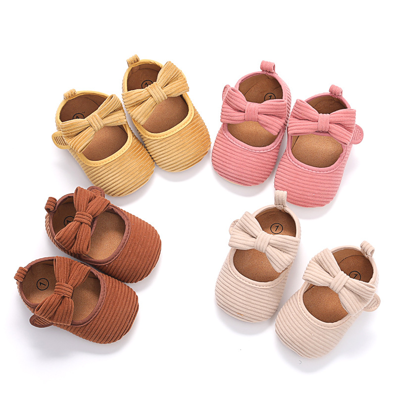 2022 New Spring cross-border best selling baby shoes bow rubber sole non-slip toddler shoes princess shoes a generation of hair