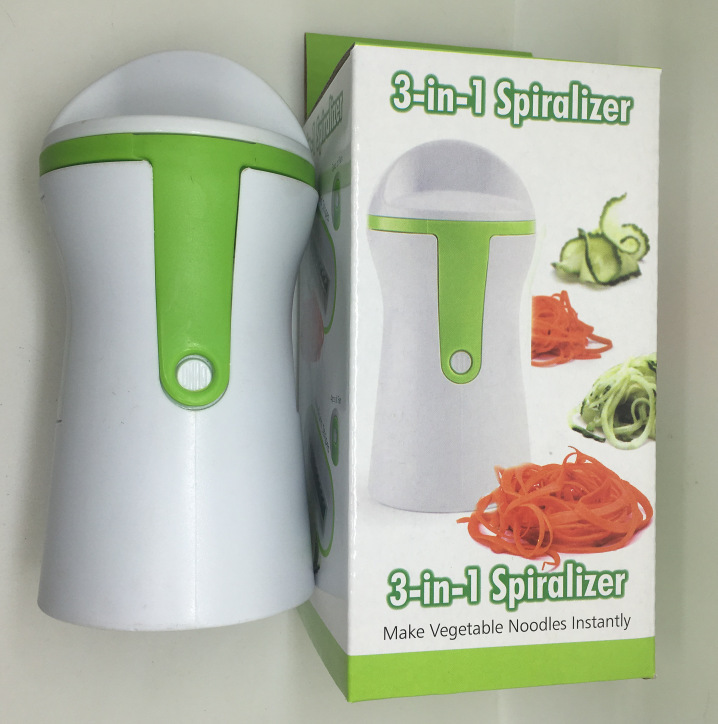 Multi-functional spiral funnel grater three-piece wire cutter cucumber Peeling Carrot Creative plate decoration roll shavings