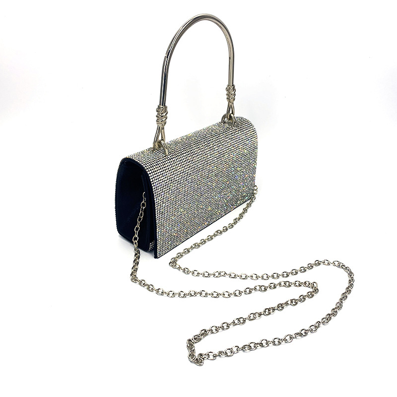 Cross-border E-commerce Dinner Bag Shining Full Diamond Clutch Bag European and American Advanced Wrist Bag Underarm Bag Factory Direct Supply