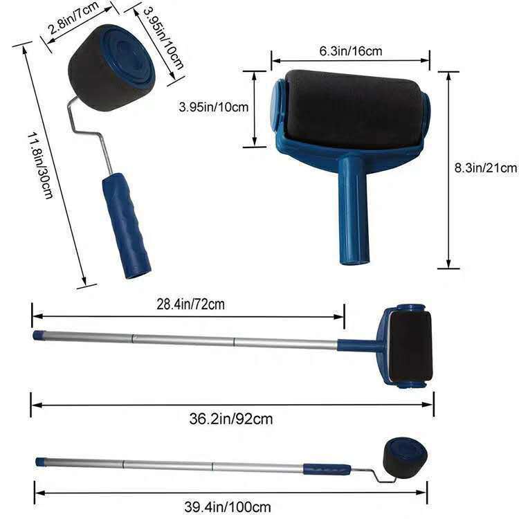 多機能ペイントローラーブラシセット新しいスタイルペイントブラシ壁コーナー5点セット6点|undefined