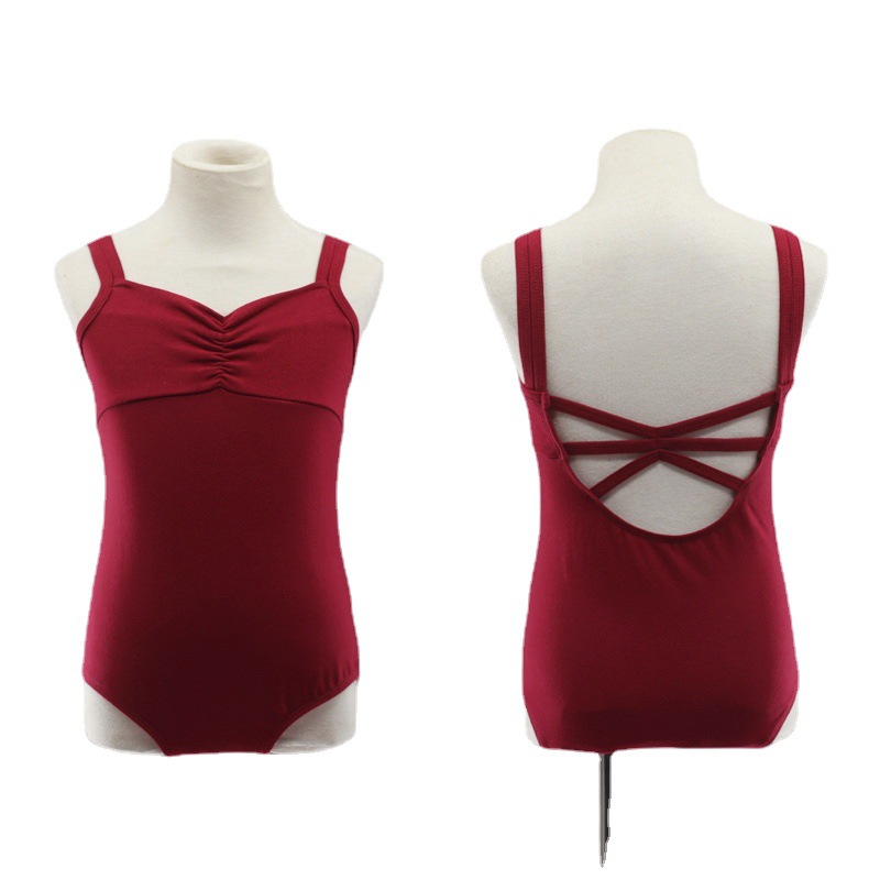 Children's Dance Clothing Girls' Practice Clothing Sling Ballet Body Clothing Dancing Test Grade One-piece Suit Summer Adult