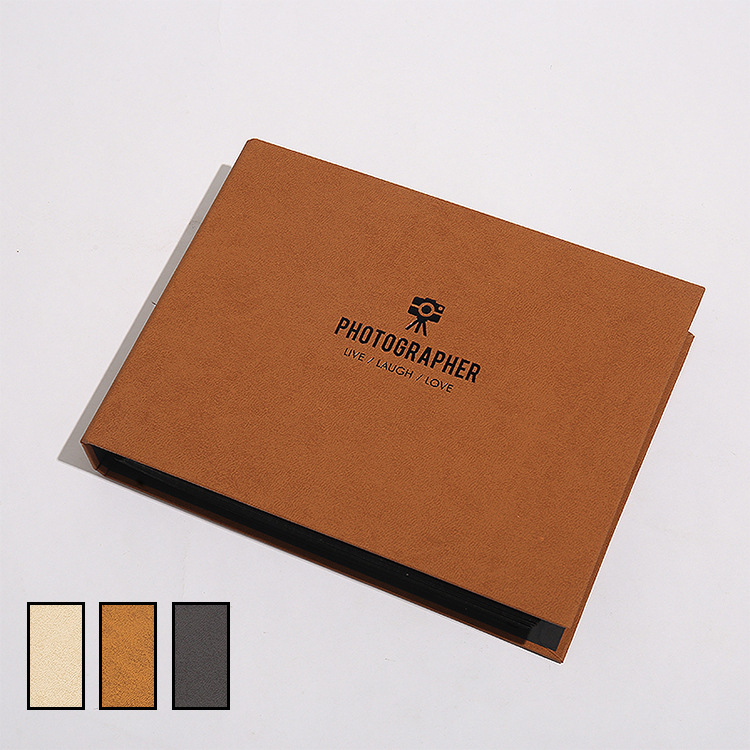 Horizontal version loose-leaf photo album self-adhesive thickened high-grade special paper bronzing card book DIY adhesive album storage book
