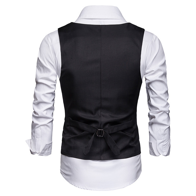 AliExpress Amazon Summer New Men's Solid Color Suit Vest British Slim-fit Large Size Vest