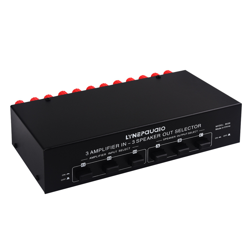3 in 3 out passive amplifier speaker selection switcher audio switching distributor comparator sound quality without loss
