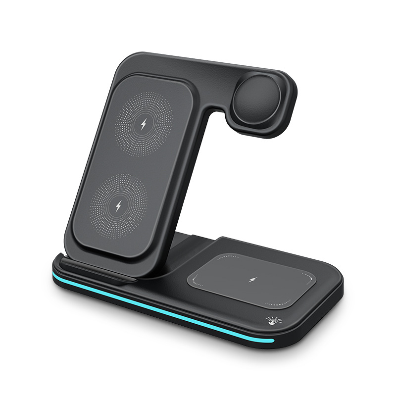 Cross-border explosions for Apple mobile phone headset watch multi-function folding bracket three-in-one wireless charger