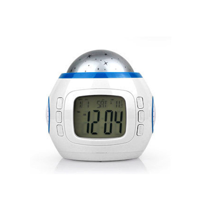 1038 music Starry Sky Projection Clock Student children lazy snooze music alarm clock creative projection alarm clock gift