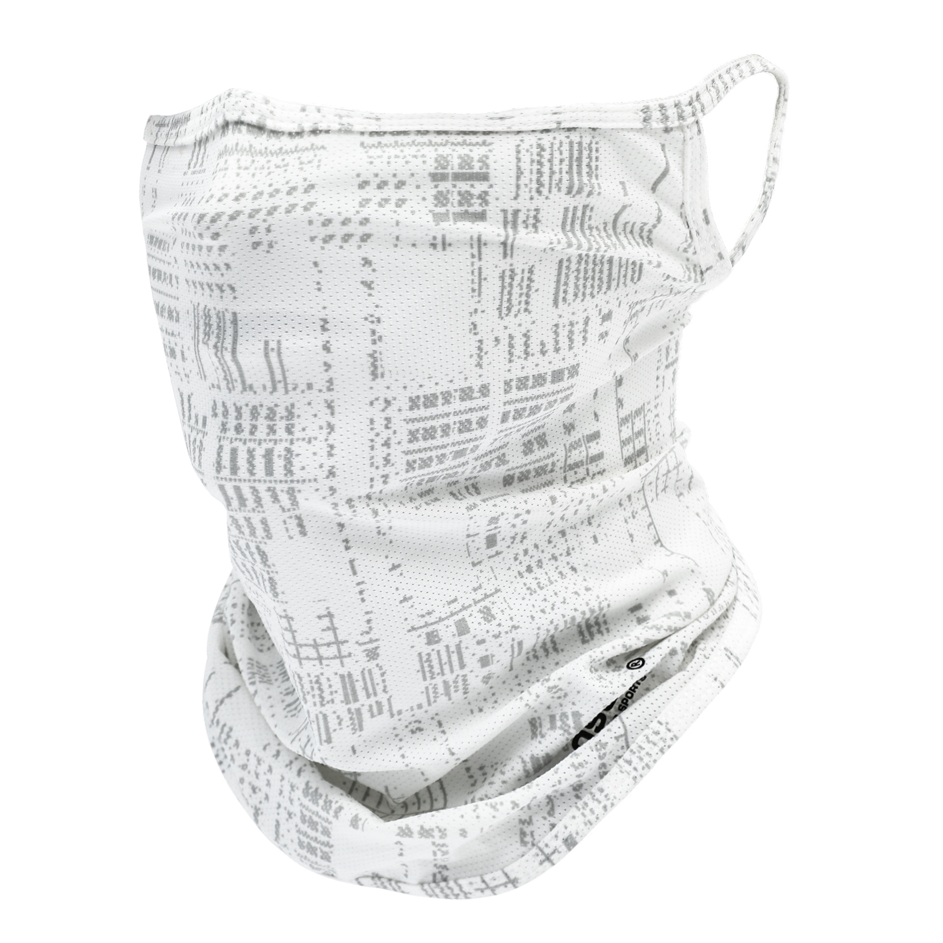 Thin Breathable Ear Hanging Real Ice Silk Face Towel Outdoor Quick-drying Face Mask Sunscreen Summer Mask Letter Turtleneck Scarf
