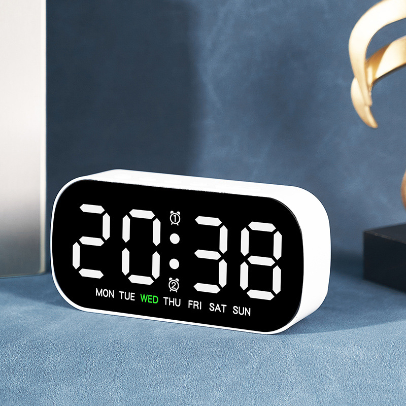 Cross border hot selling electronic clock simple multi-function alarm clock LED digital clock with date two sets of alarm clock 5507