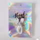 In stock thankyou laser packaging bag ziplock bag data cable Yin Yang bag plastic bag Rainbow Magic color jewelry bag