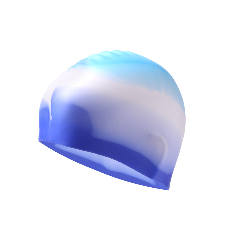 Factory wholesale adult silicone swimming cap color matching swimming high elastic non-slip head waterproof unisex New