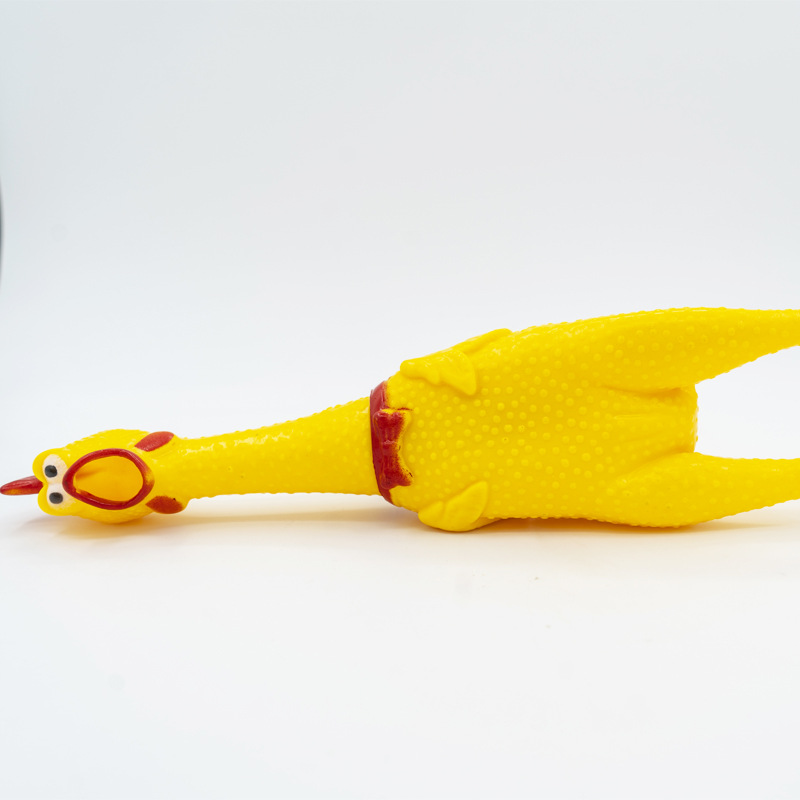 Large and medium-sized small size vinyl barking chicken dog vent decompression trick toy voice pet toy scream chicken