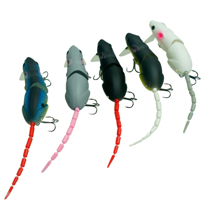仿生老鼠斷節路亞餌85mm/15.5g 釣鱸魚翹嘴假餌 老鼠