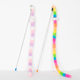 Cross-border new in stock flannel rainbow snake funny cat stick self-Hi pet supplies cat fun toys wholesale