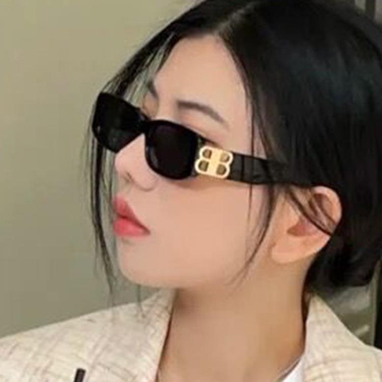 新款貓眼復古防曬太陽鏡女 高級感嘻哈蹦迪墨鏡男ins眼鏡廠家直銷