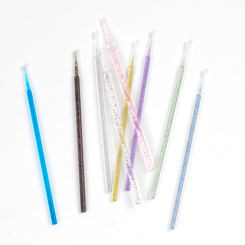 Cross-border Eyelash Grafting Eyelash Cleaning Cotton Swab 100 Eyelash Auxiliary Tool Eyelash Removal Crystal Cotton Stick