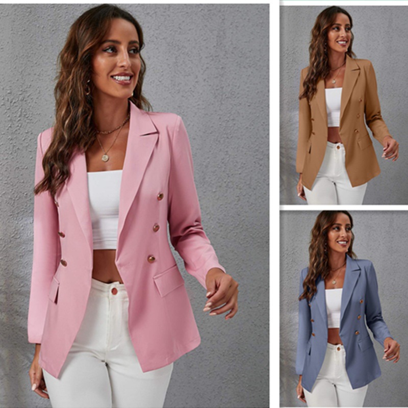 Spot new women's suit lined with slim 2023 spring and autumn Amazon European and American women's cross-border coat top