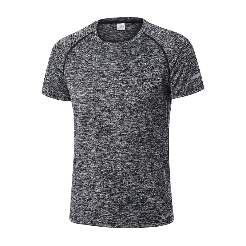 Outdoor Sports Short-sleeved Quick-drying Running Loose Top T-shirt Solid Color Marathon Round Neck Anti-cursor Unisex