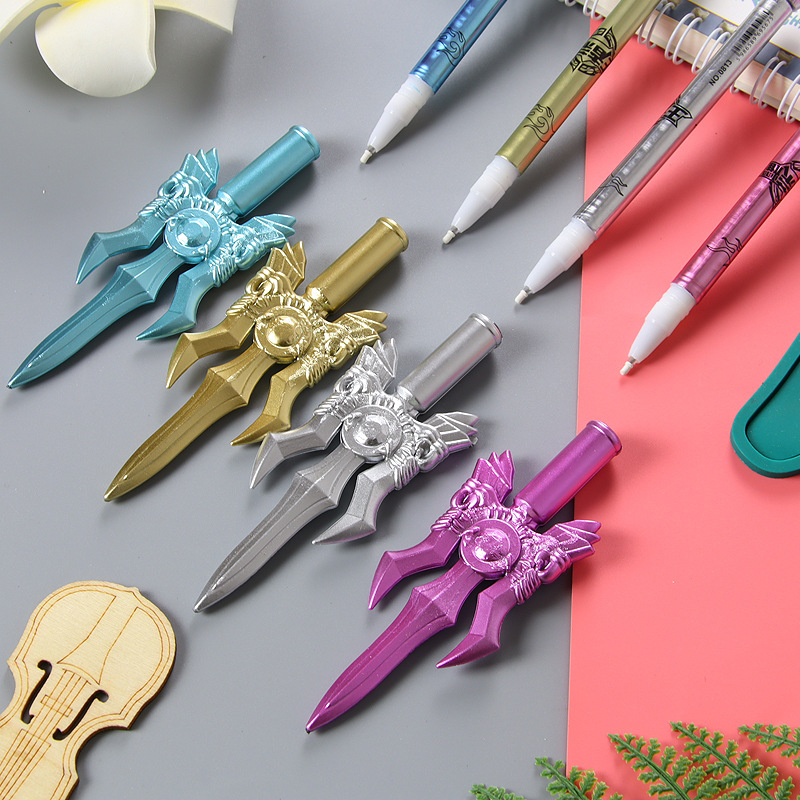 Creative gun pen anime king glory sword gel pen cute stationery student prize gift weapon modeling pen