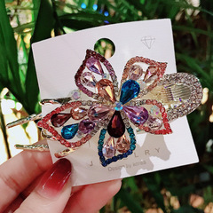 Small Bangs Grab Clip 2022 New Crystal Flower Side Hairpin Korean Internet Celebrity Mini Elegant Grab Hair Accessories_voghion.com