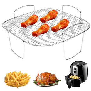 Cross-border potato rack stainless steel cooling rack multi-function draining rack fruit dehydrating rack air fryer accessories
