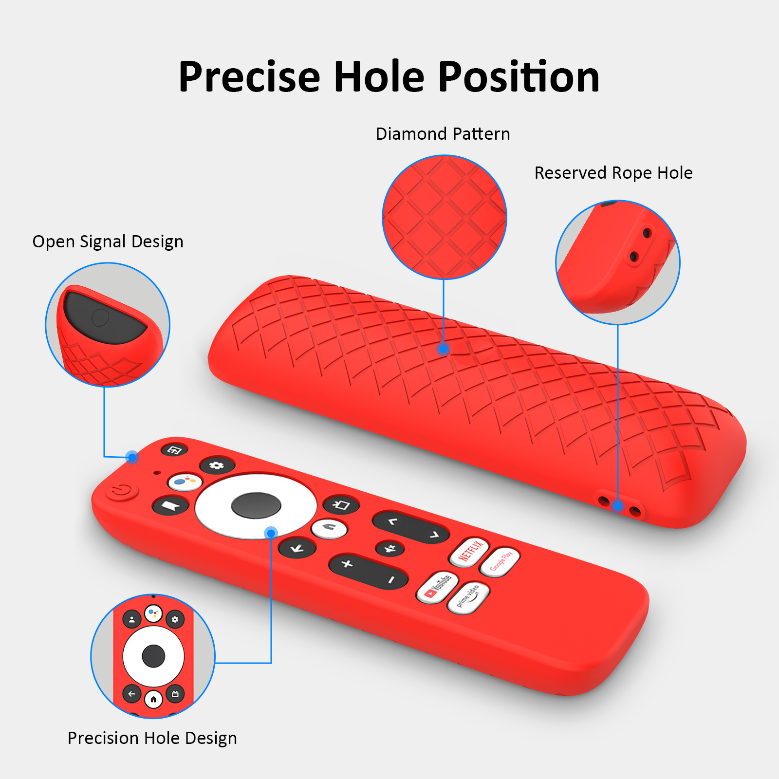 Applicable MECOOL KD3 Android TV stick remote control silicone protective case drop-resistant dustproof protection