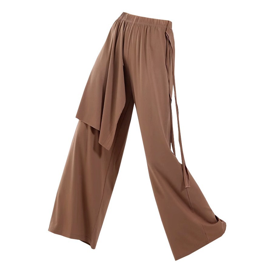 Classical dance loose ribbon wide-leg pants modern dance practice clothes adult Chinese dance performance clothes training dance pants