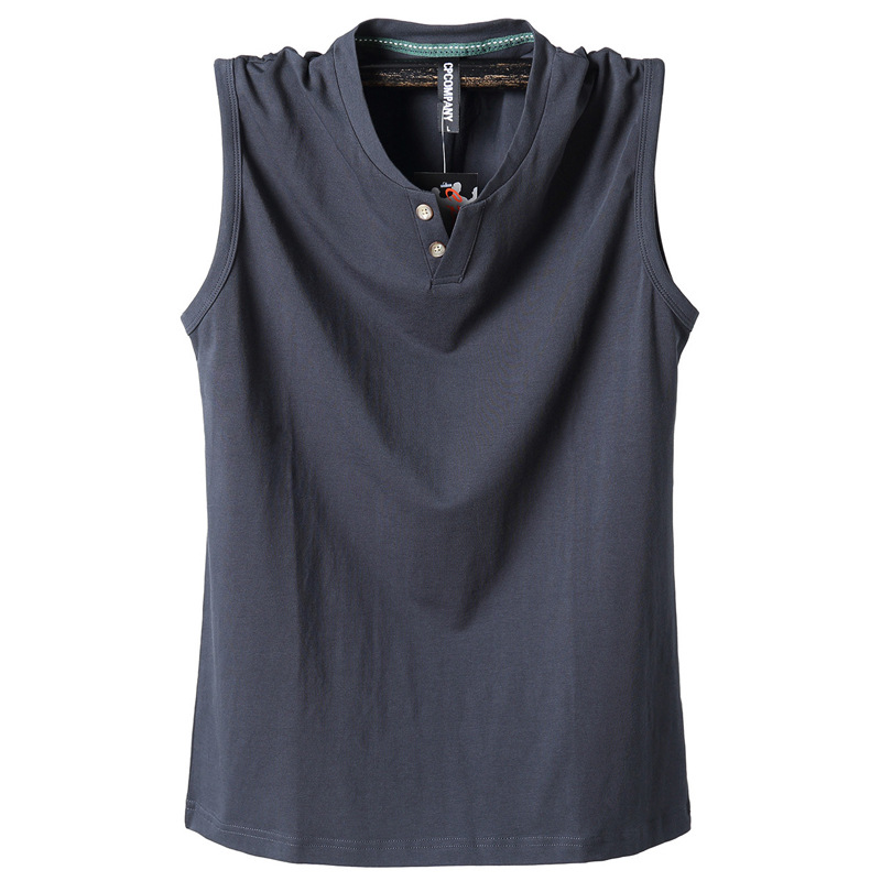 3039 sleeveless vest plus size sports elastic vest sleeveless T-shirt fat guy cut shoulder short sleeve T-shirt men