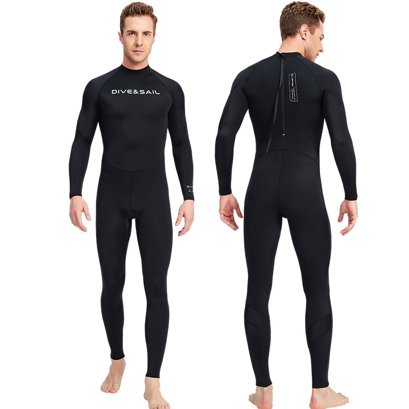 DIVE & SAIL New diving suit one-piece Lycra diving suit men's snorkeling surfing sun protection quick-drying jellyfish swimsuit