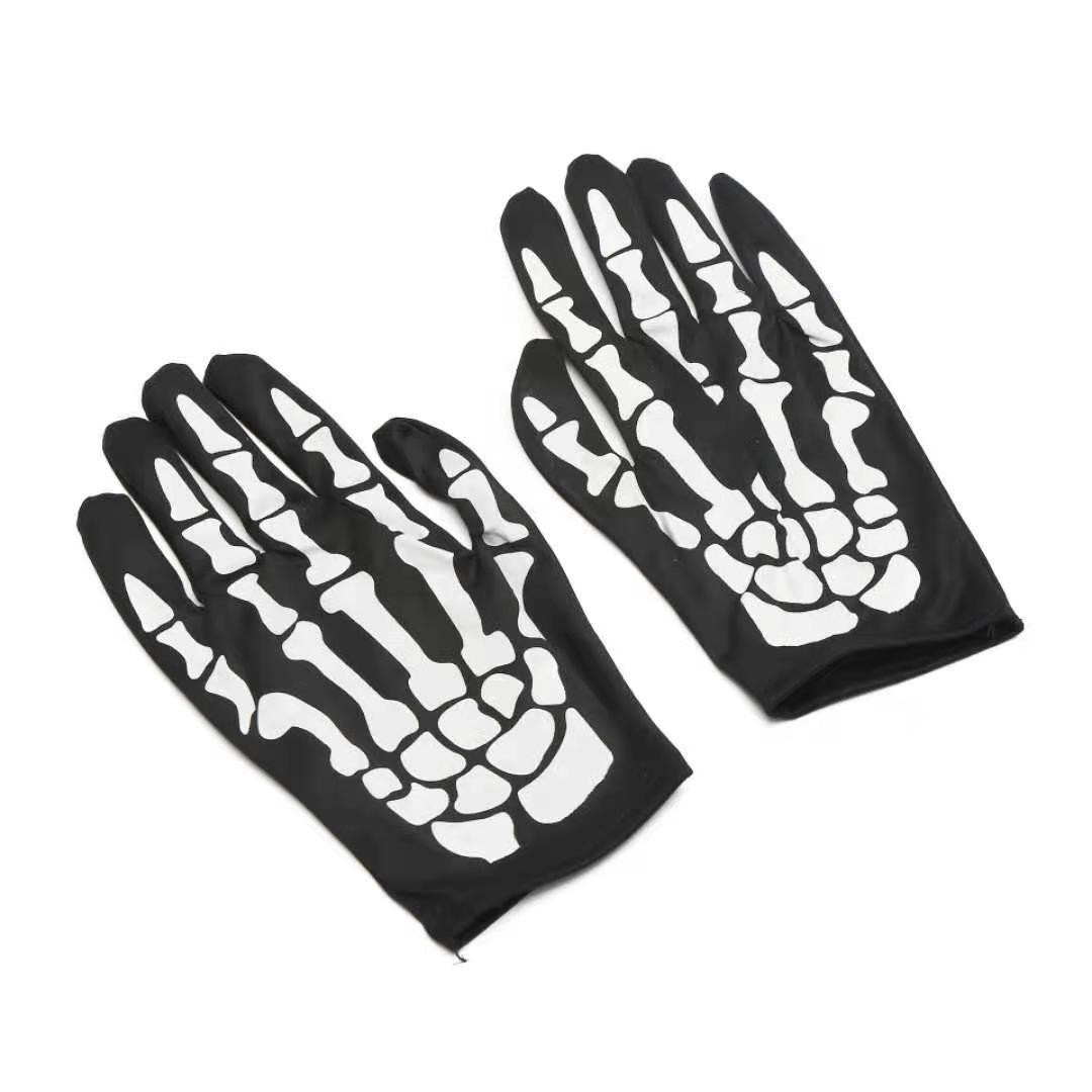 Halloween Party adult death black cloak Cape skull face towel gloves Halloween costume props set