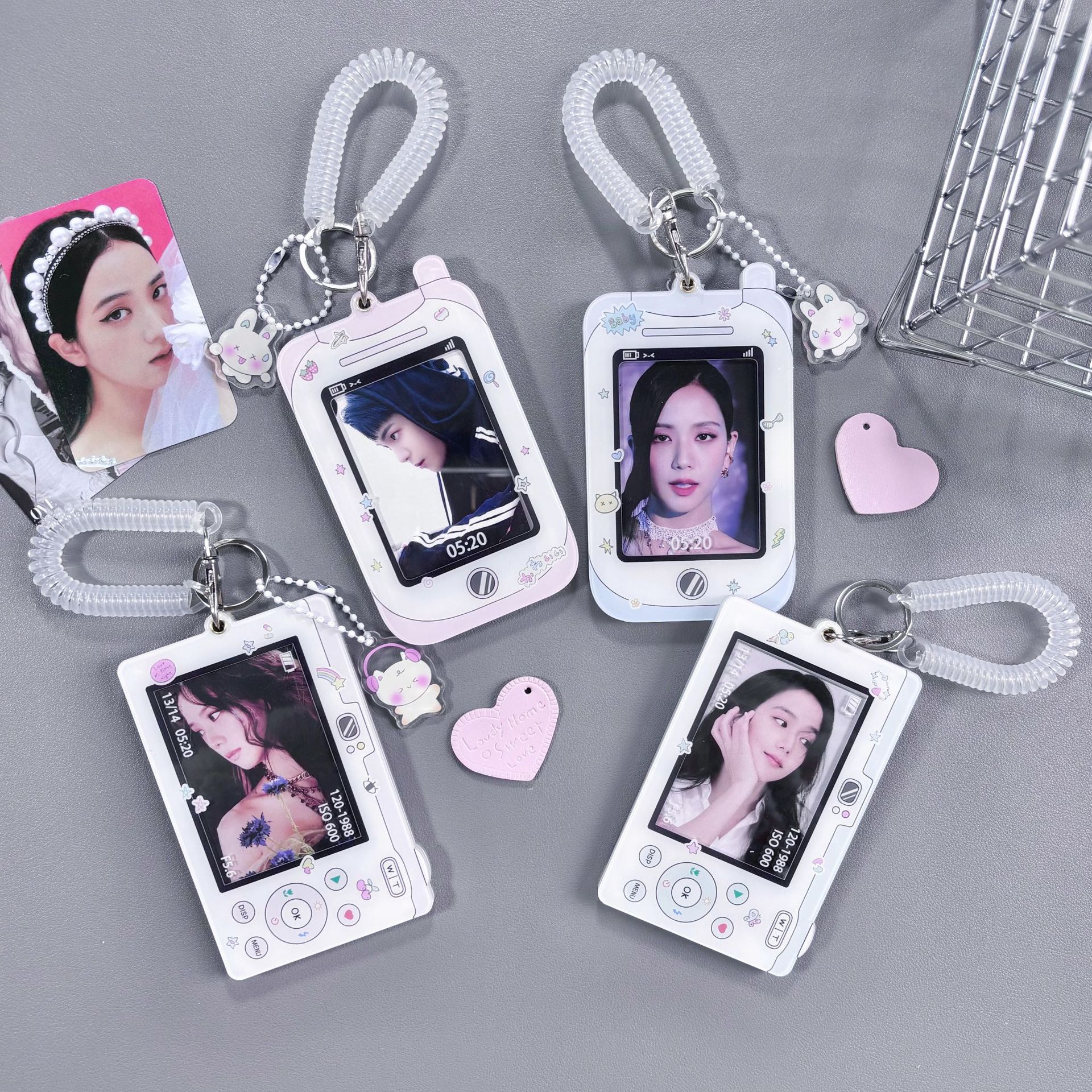 Original y2g mobile phone camera acrylic card holder small card card holder stand card holder small card protection card holder