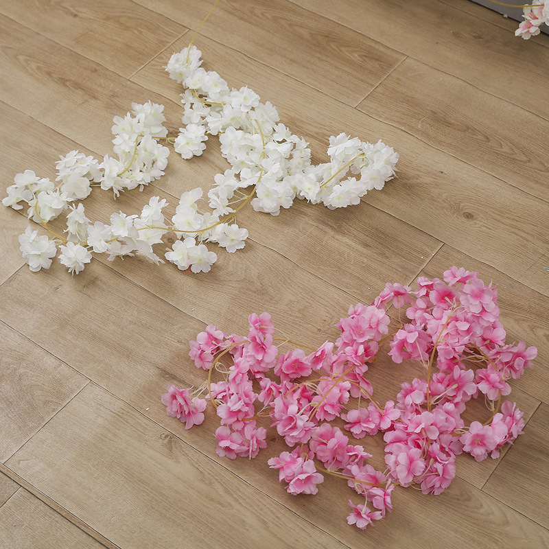 さくらつる巻きエアコンパイプつるの枝シェーディング花の茎模擬桃の花装飾花の茎|undefined